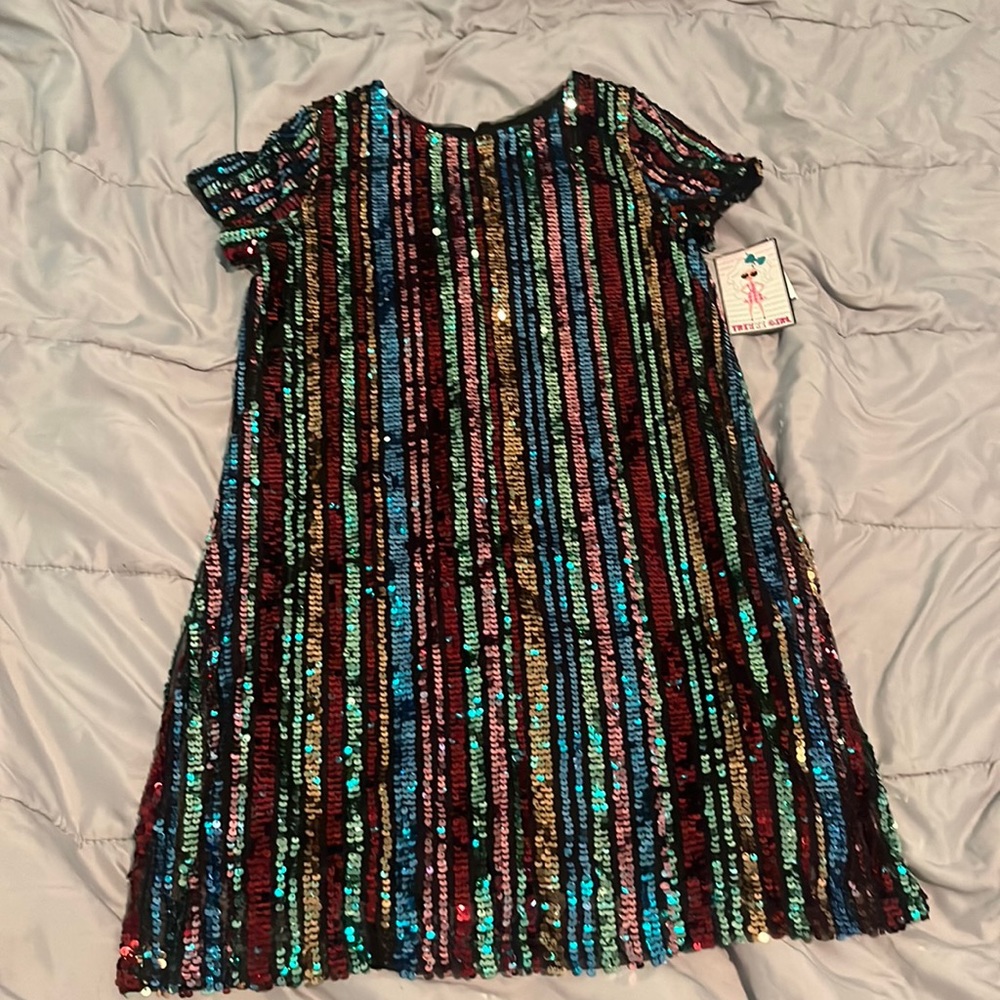multicolor sequins dress